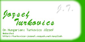 jozsef turkovics business card